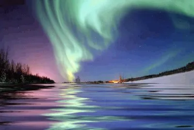 Northern lights over Bear Lake