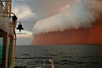 dust storm in Indian Ocean