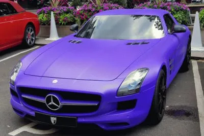 Purple Mercedes SL