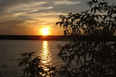 Peaceful sunset over the Miramichi River