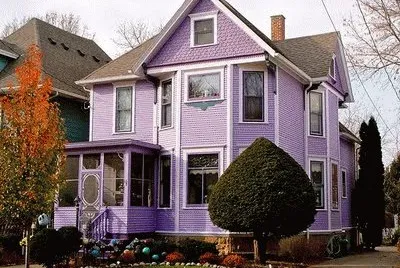 Purple House with Bowling Balls jigsaw puzzle