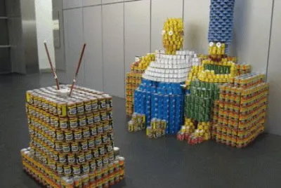 canned fruit art