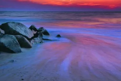 sunset on Delaware Bay