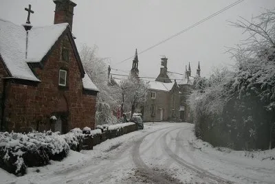 England village in winter