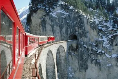 train in Alps