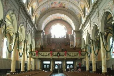 Woonsocket playing organ