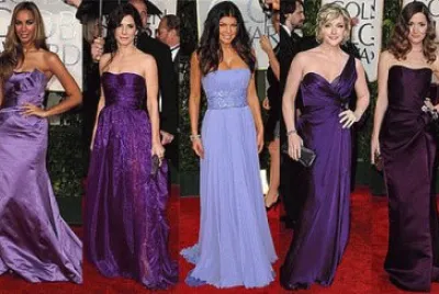 Purple Gowns-2010 Golden Globe Awards