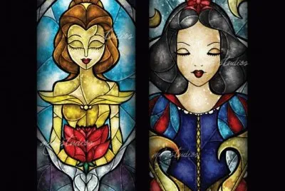 Stained-glass Belle SnowWHite