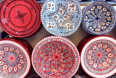 hand painted pottery