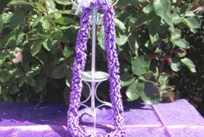 Satin Purple Crown Flower Lei