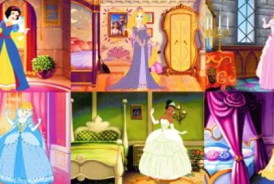 SnowWhite Rapunzel Aurora Cinderella Tiana Belle