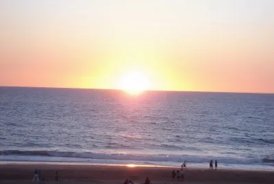 coucher de soleil sur la plage