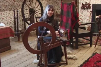 spinning with a spinning wheel