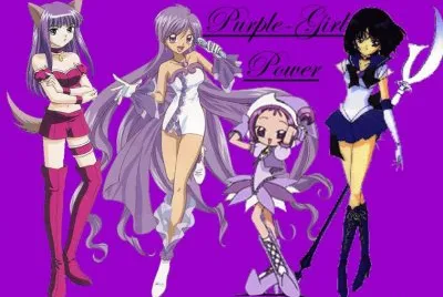 Purple Girl Power-Anime Art