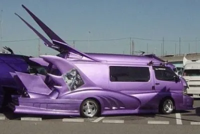 Purple Bat Wing Van