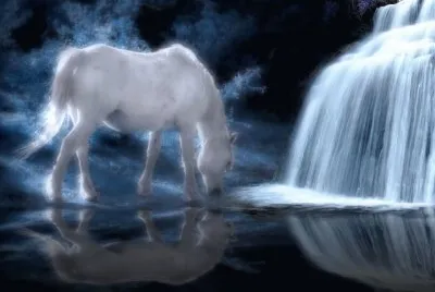 white horse waterfall jigsaw puzzle
