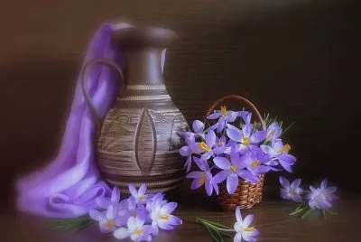 פאזל של Water Jug and Lavender Drape-Art