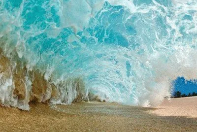under the wave