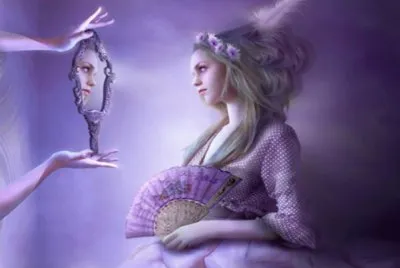 פאזל של Reflections of Magical Fan Woman