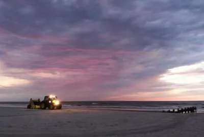 night at the beach
