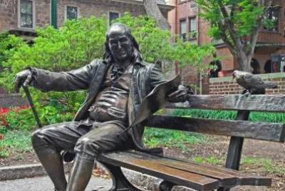 Ben Franklin on Penn 's campus