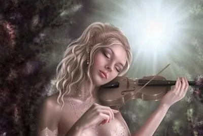 mujer tocando el violin
