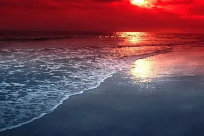 atardecer rojo