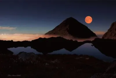 mountains at dusk