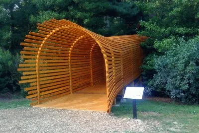 funnel entrance to arboretum