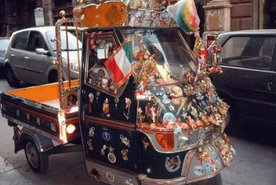 Ape-car pittoresco a Palermo