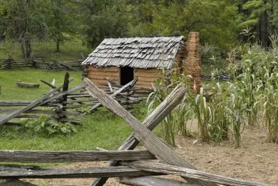 1800s log cabin jigsaw puzzle