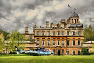 helicopter at Badminton House