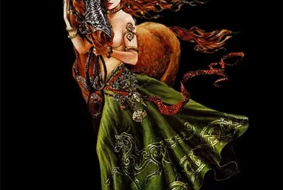 פאזל של guerrera con caballo