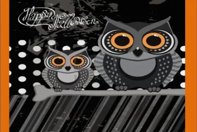 Tarjeta con BÃºhos