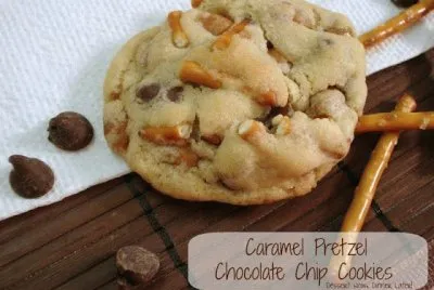 caramel pretzel chocolate chip cookies