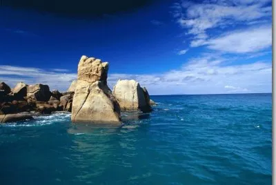 boulders in ocean