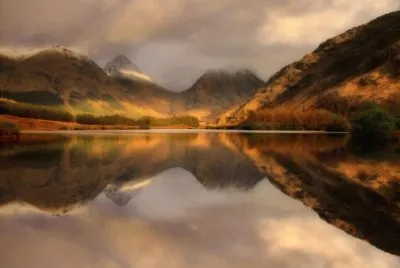 sunset in mountains