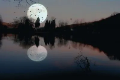 Moon and Lake jigsaw puzzle