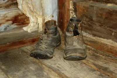 boots in cabin