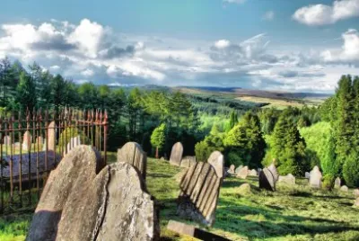 Welsh Graveyard view