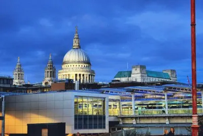 St Pauls over Blackfriars bridge