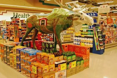Moose in supermarket