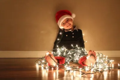 Ethan at Christmas jigsaw puzzle