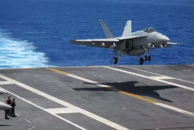 plane landing on aircraft carrier jigsaw puzzle