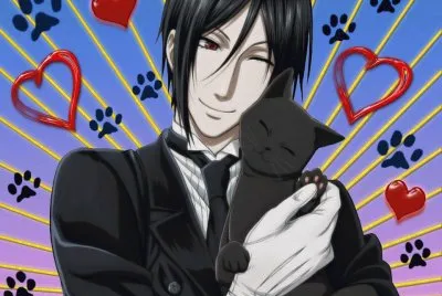 sebastian and a kitty cat