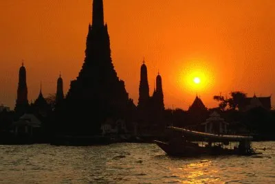 פאזל של Wat ArunTemple and  Chao Phraya river  Bangkok