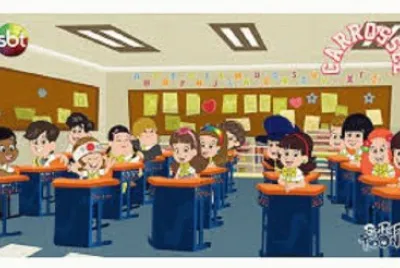 carrossel em desenho animado