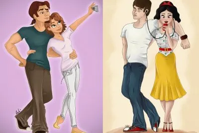 Rapunzel + Eugene  SnowWhite + prince