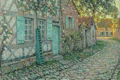 Les roses sur la maison, Gebero - Henri Le Sidaner jigsaw puzzle