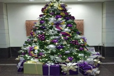 Pretty Purple   Silver Christmas Tree